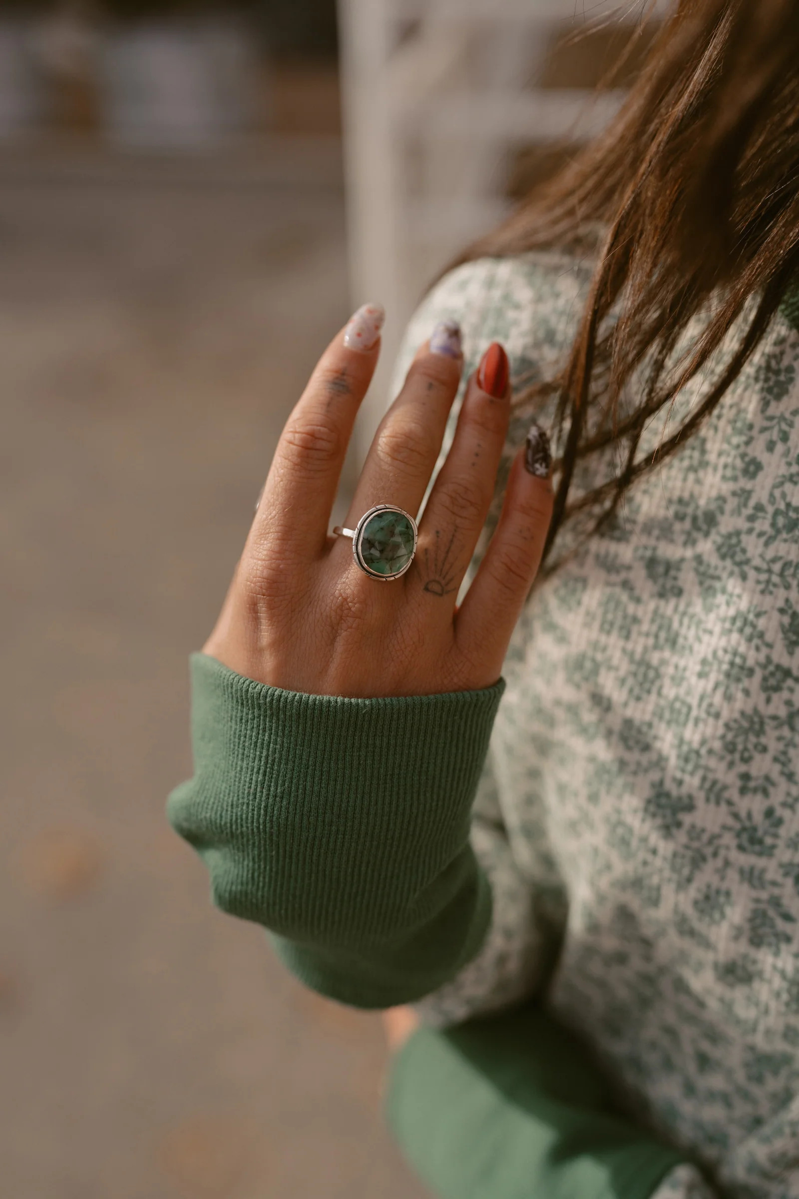 Vanity Ring | Emerald | Goldie Lew Jewelry, LLC