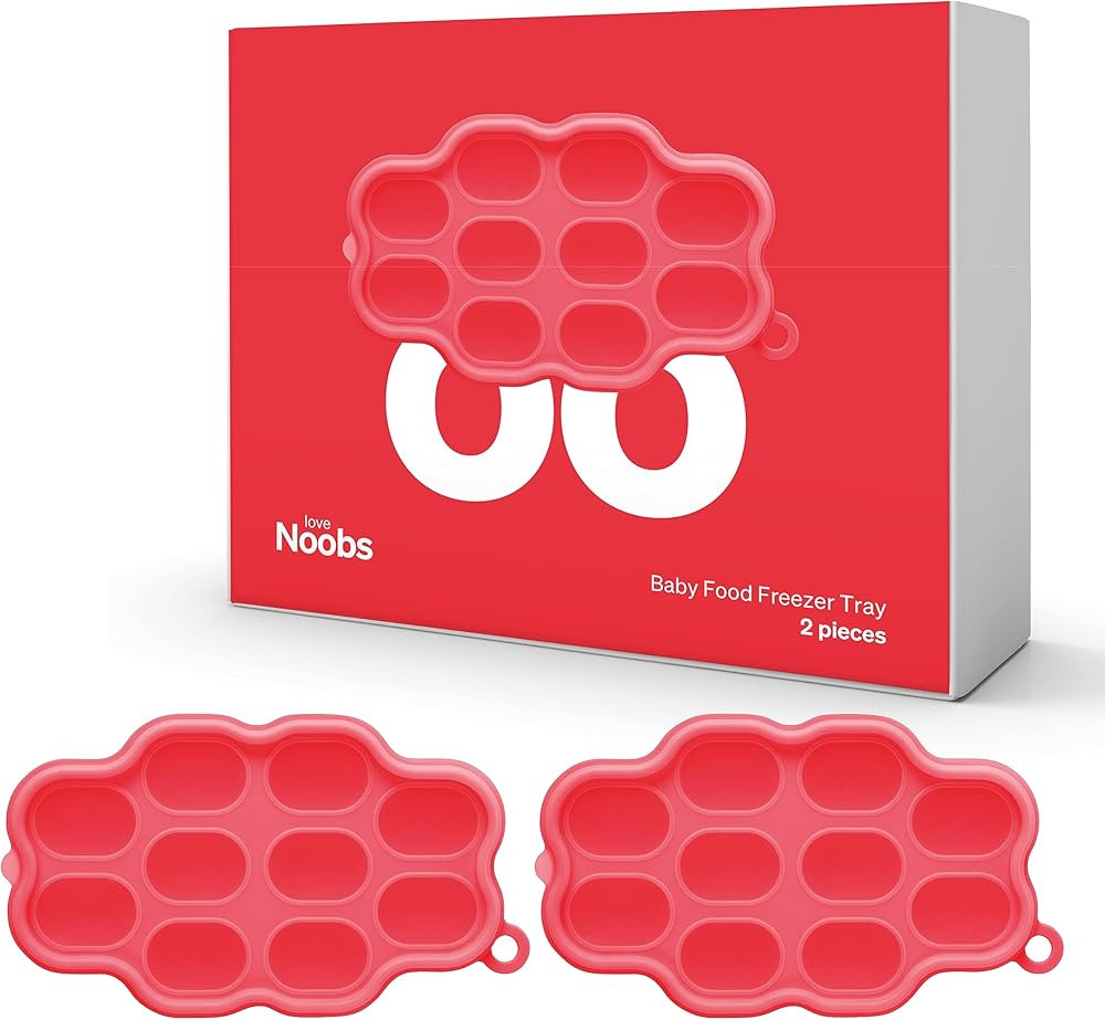 LoveNoobs Baby Food Freezer Tray, 100% Silicone Baby Food Freezer Storage Tray, 10 Cup Silicone F... | Amazon (US)