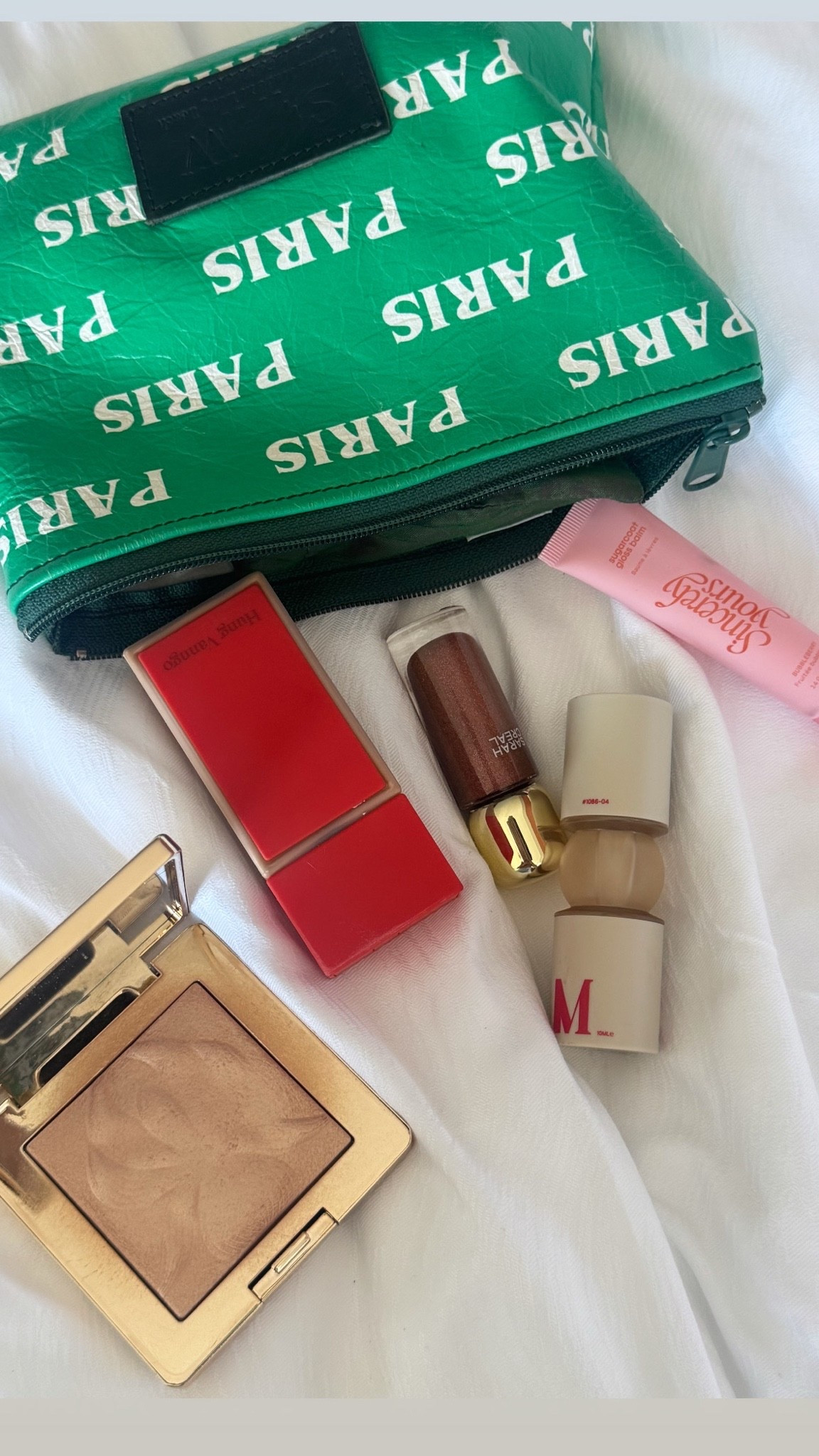 Foundation: 17 (lasts forever and wears flawlessly…a little goes a long way)
Gloss: lowkey iconic (a glowing bronze gloss)
Sisley highlighter for the most tender radiance   
Metacine LipLift (this WORKS!) 
Joey and I both love this sincerely yours gloss

#LTKdayinmylife #LTKBeauty #LTKTravel