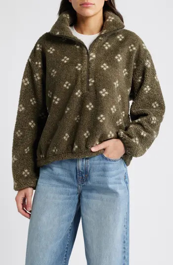 Geo Print Half Zip Fleece Pullover | Nordstrom