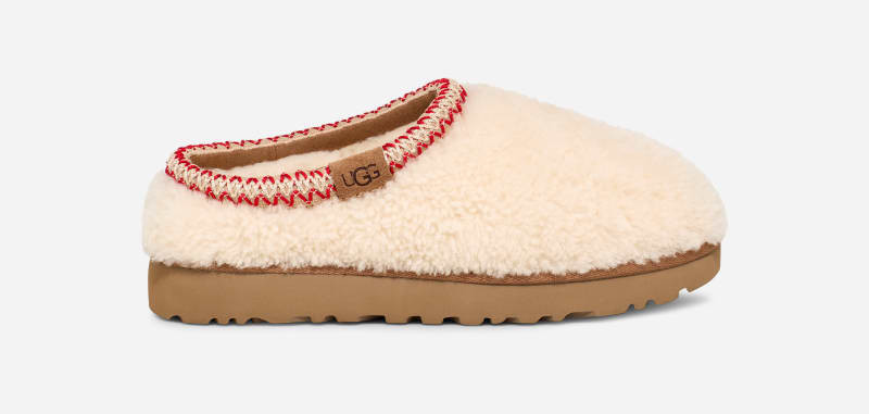 UGG® Women's Tasman Maxi Curly Sheepskin/Recycled Materials Slippers in Natural, Size 5 | UGG (US)