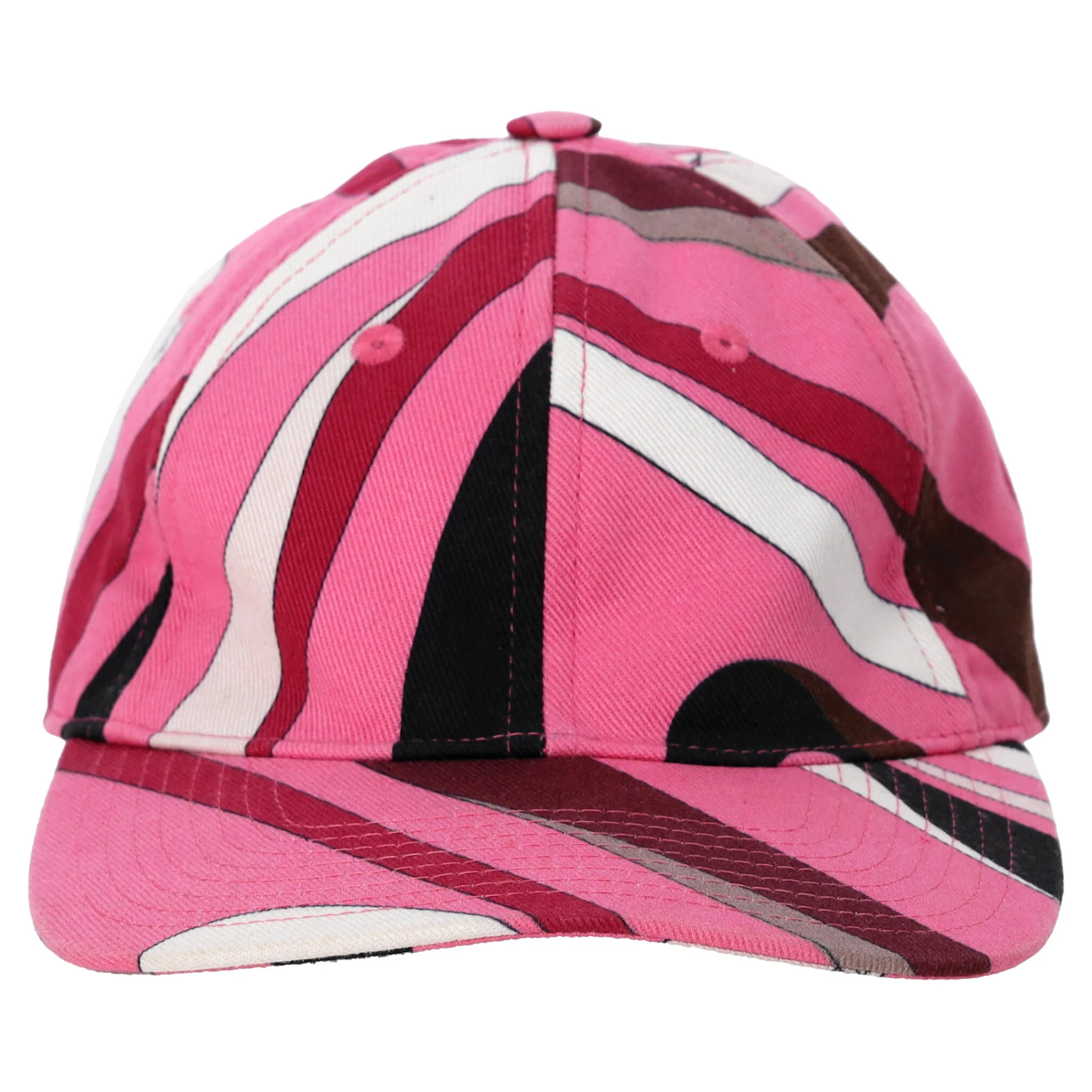 Emilio Pucci Marmo-Print Baseball Cap in Pink Cotton | Shop Simon
