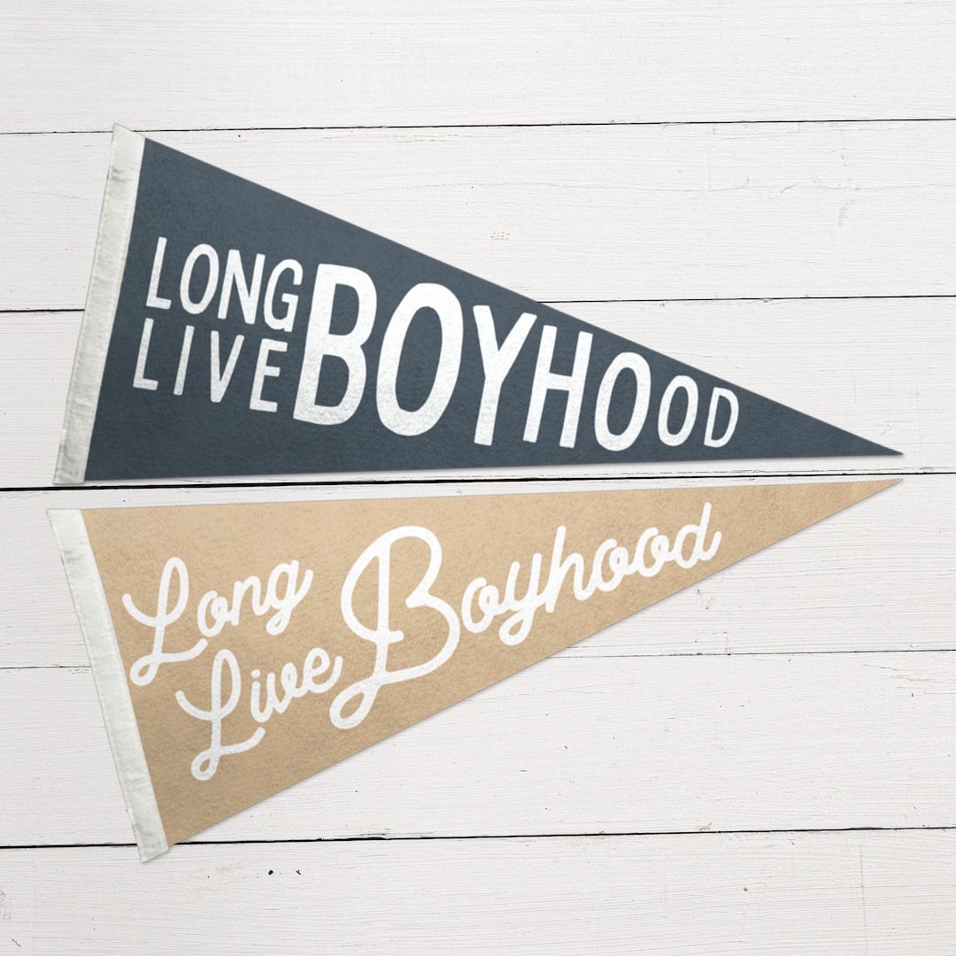 Long Live Boyhood Pennant Felt Pennant Flag Boy Room Sign Nursery Decor Boho Nursery Decor Vintag... | Etsy (US)