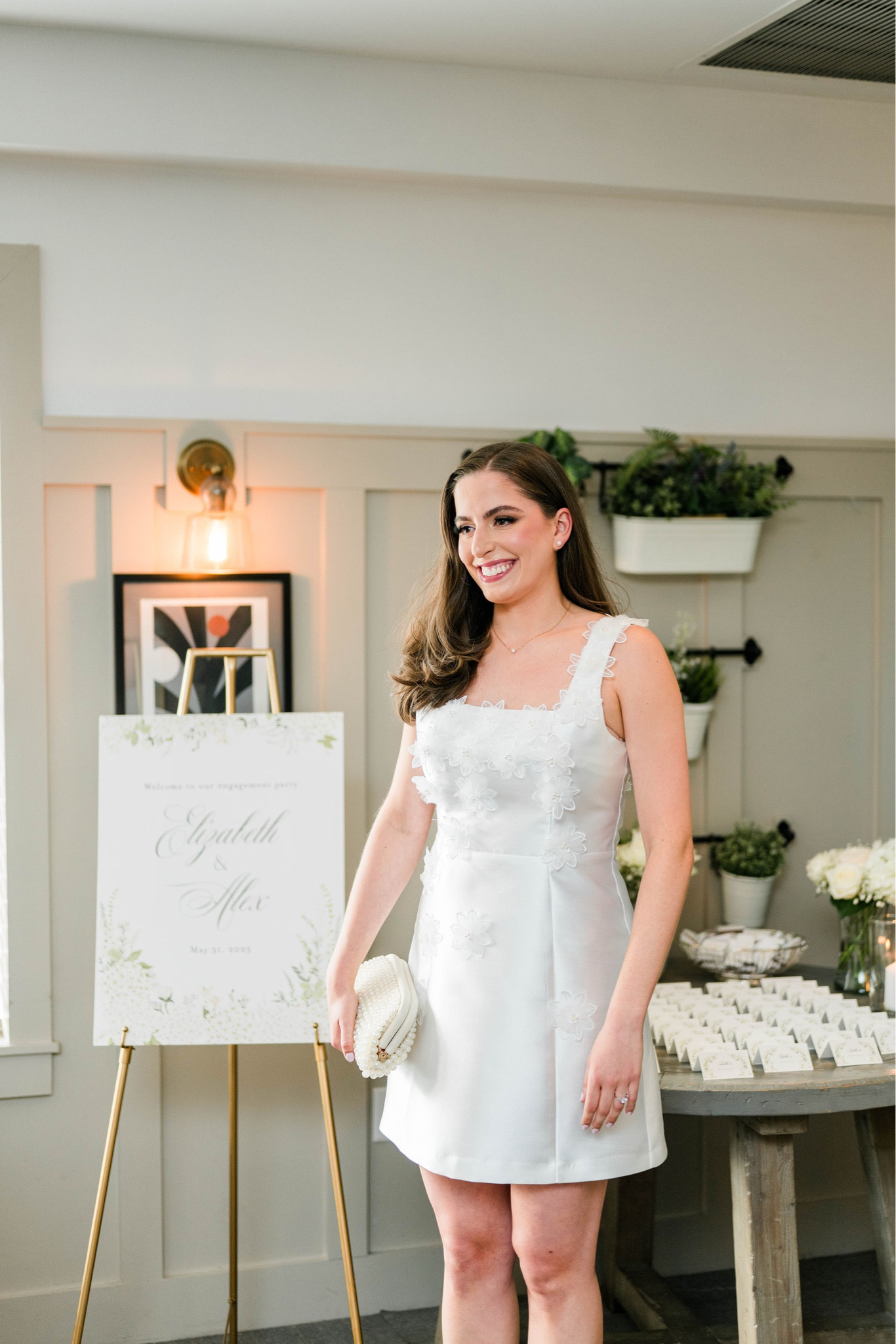 Bride, bride to be, engaged, engagement party, white dress, little white dress, pearl clutch, bridal shower, rehearsal dinner, pearl bag, cocktail dress, short white dress, revolve, wedding 

#LTKSeasonal #LTKStyleTip #LTKWedding