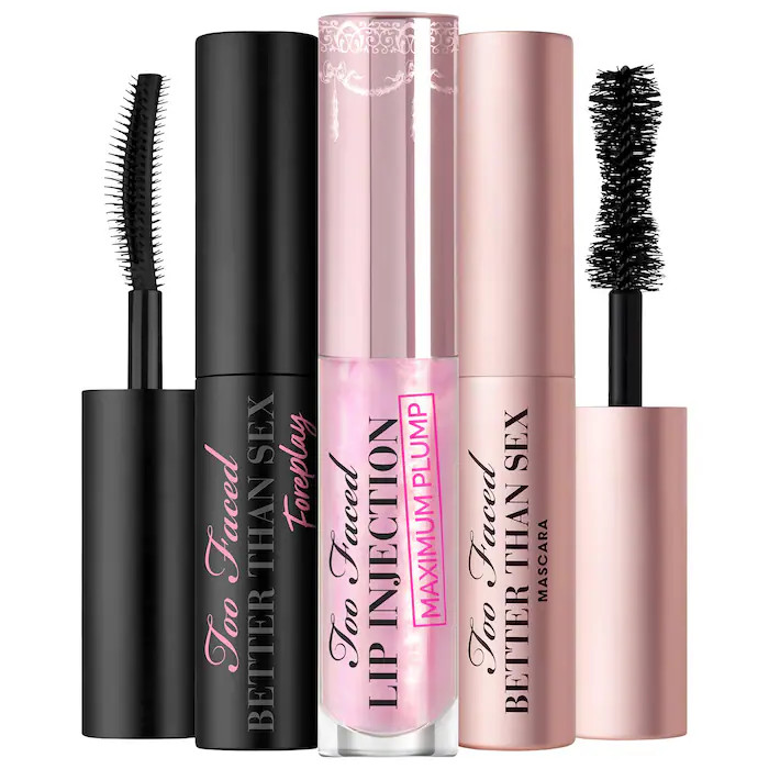 Mini Lashes & Lips On The Fly: Primer, Mascara + Lip Plumper Set - Too Faced | Sephora | Sephora (US)