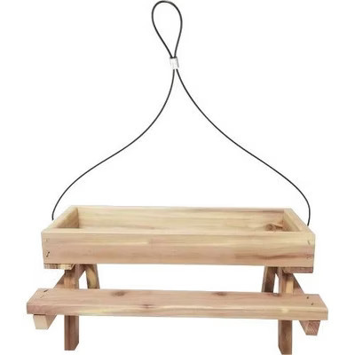 Valley Splendor Cedar Picnic Table Bird Feeder | Target