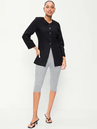High-Waisted Fashion Layering Capri Legging | Old Navy (CA)