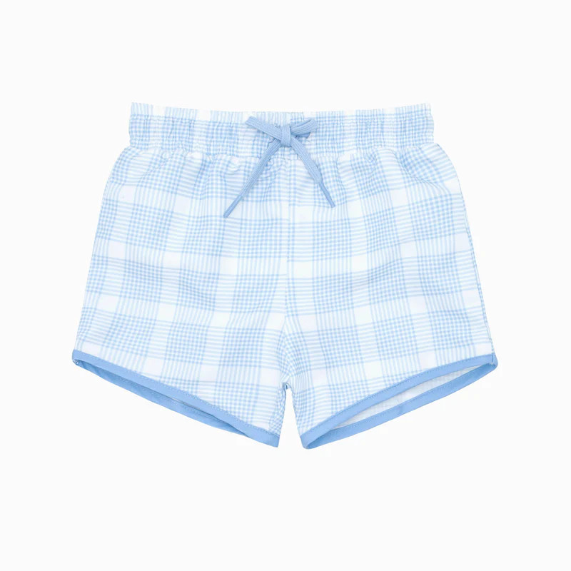 boys sunwashed plaid boardie | minnow