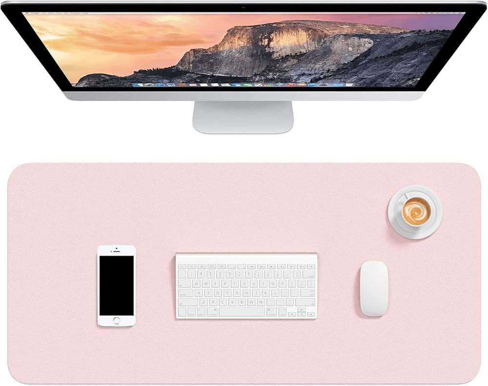 Hsurbtra Desk Pad, 30" x 14" PU Leather Desk Mat, XL Extended Mouse Pad, Waterproof Desktop Blott... | Amazon (US)