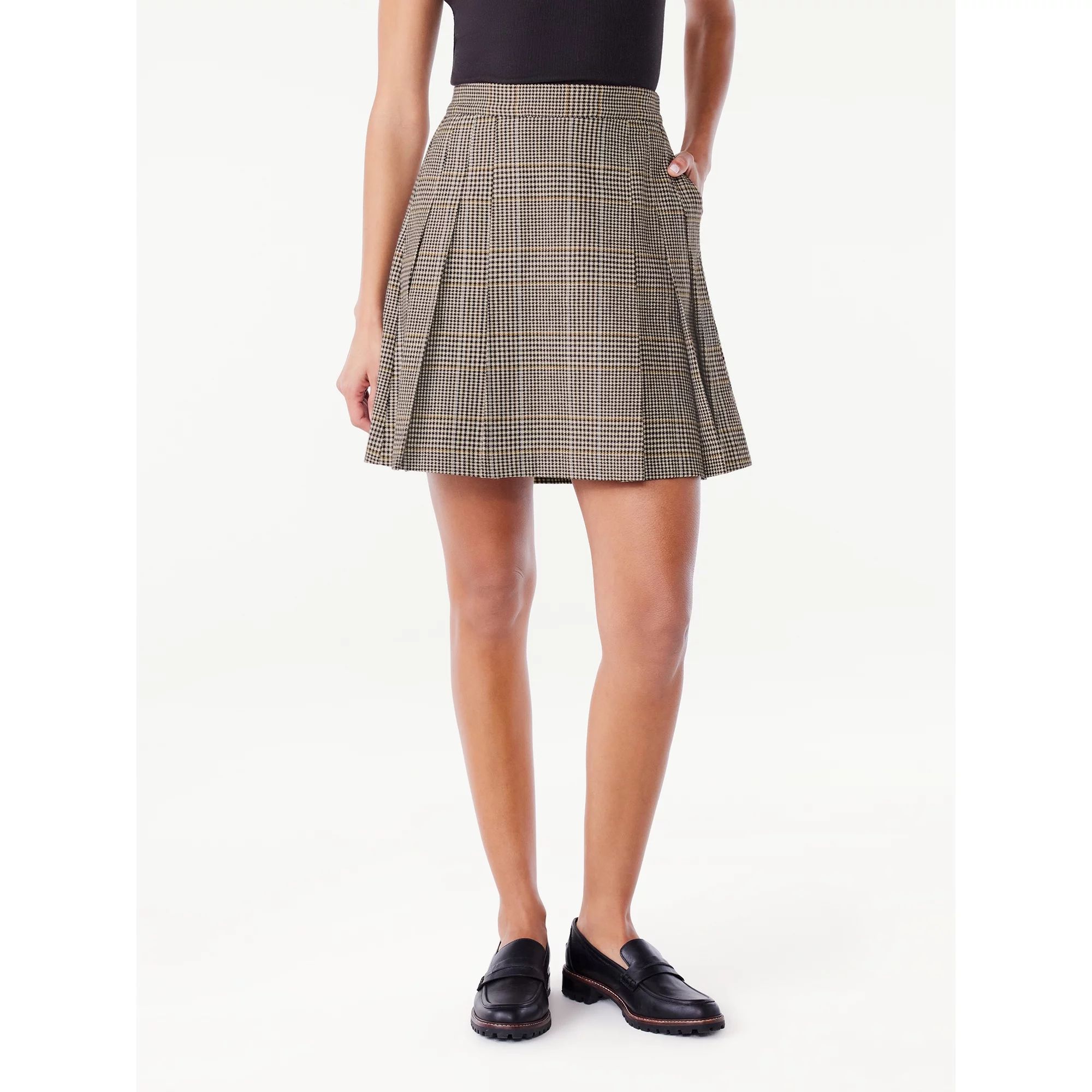 Free Assembly Women's Pleated Mini Skirt, Sizes 0-18 | Walmart (US)