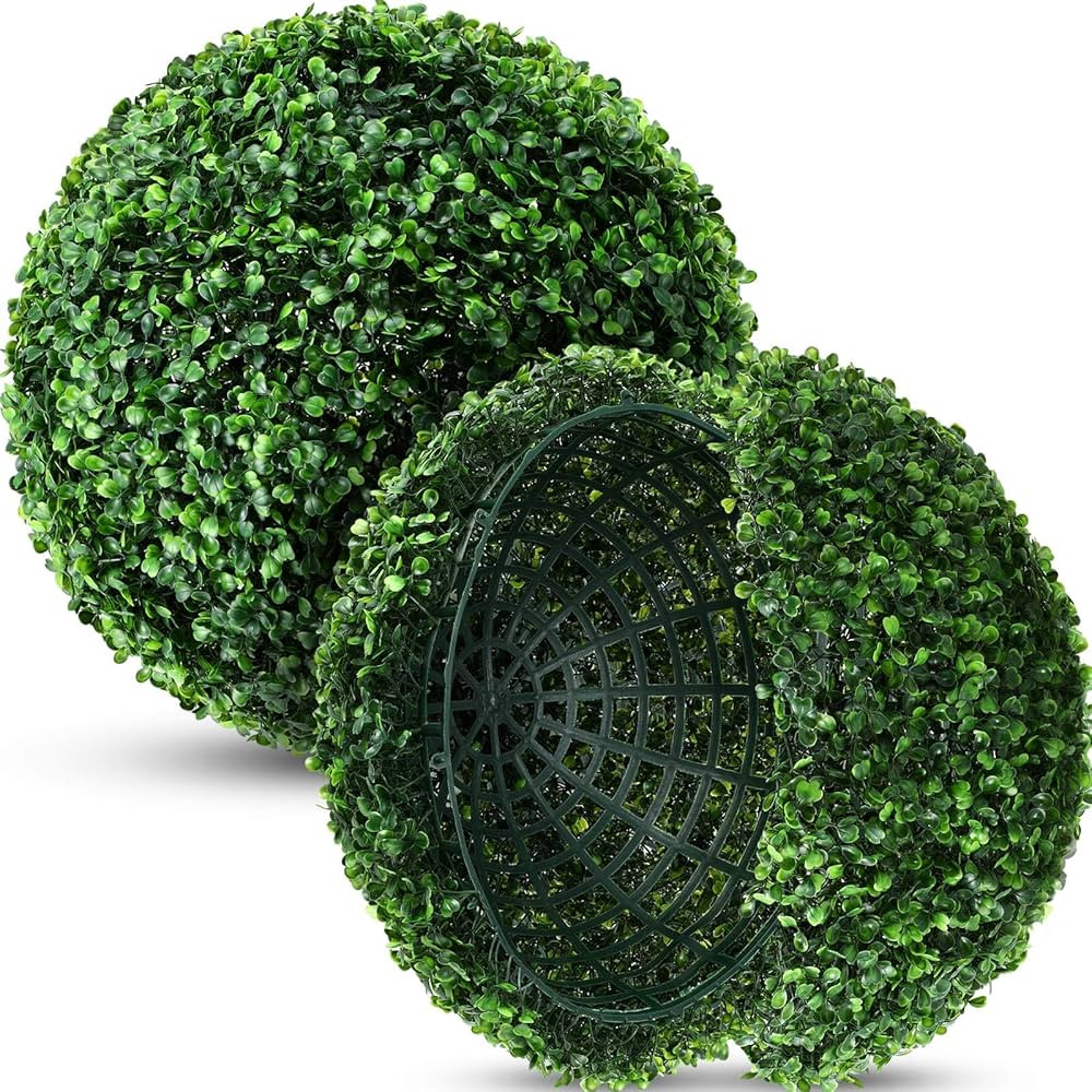 Hotop 2 Pcs Artificial Plant Topiary Ball 4 Layers Garden Spheres Boxwood Balls Artificial Topiar... | Amazon (US)