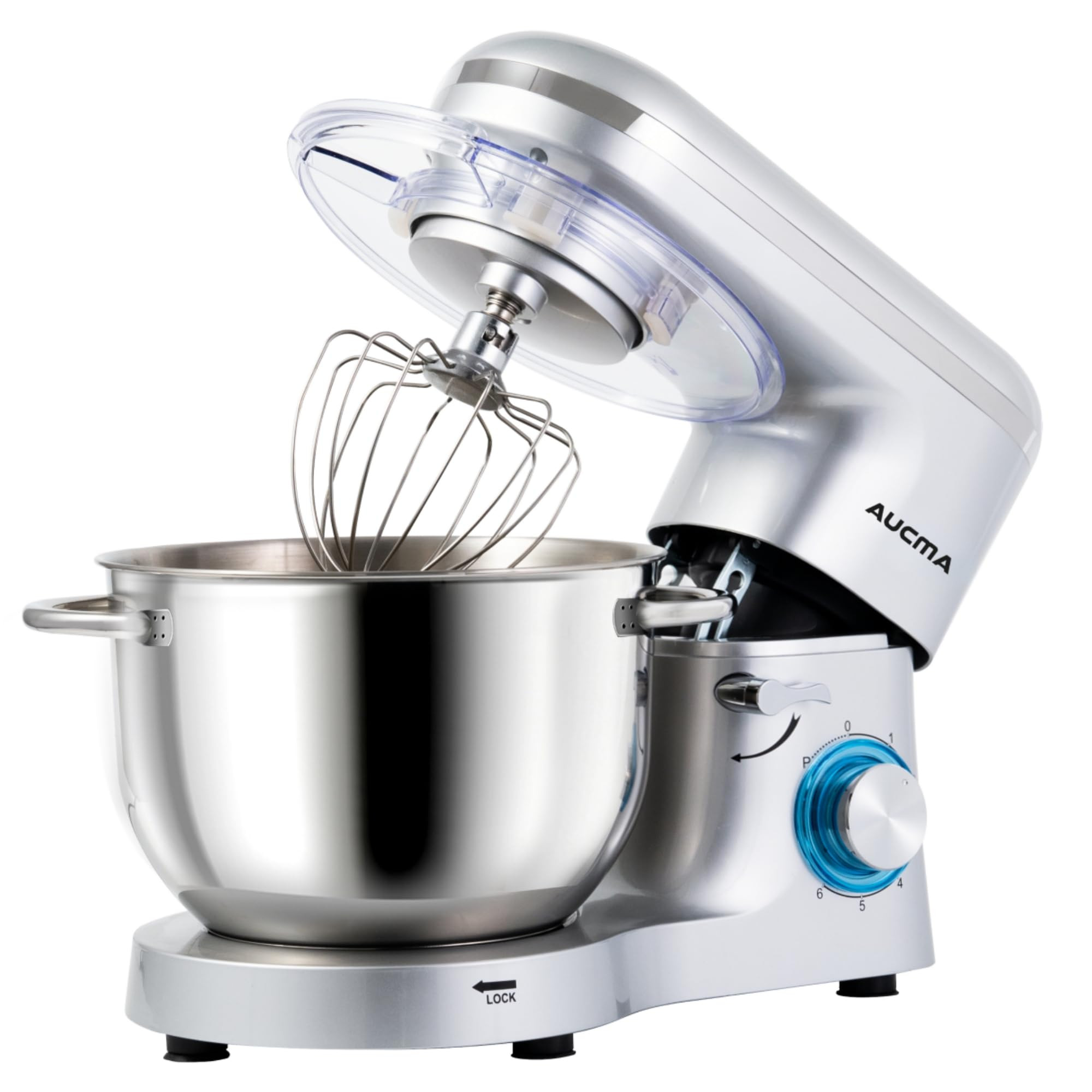 Aucma Stand Mixer, 6.2L Food Mixer 1400W Tilt-Head Electric Kitchen Mixer with Dough Hook, Wire W... | Amazon (UK)