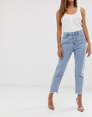 Missguided – Wrath – Jeans in Stonewash-Blau | ASOS DE