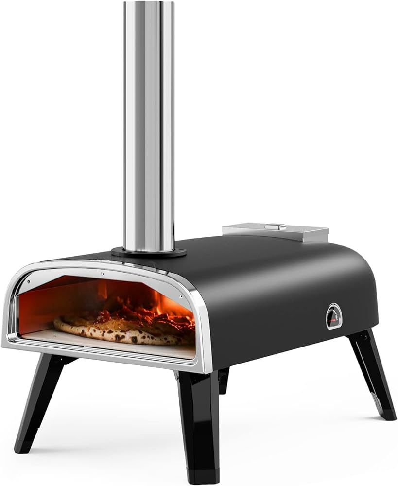 aidpiza Pizza Oven Outdoor 12" Wood Fired Pizza Ovens Pellet Pizza Stove for Outside, Portable Stainless Steel Pizza Oven for Backyard Pizza Maker Portable Mobile Outdoor Kitchen | Amazon (US)