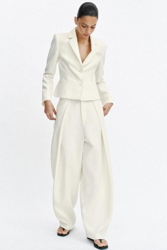VOLUME PLEATED PANTS | Zara US