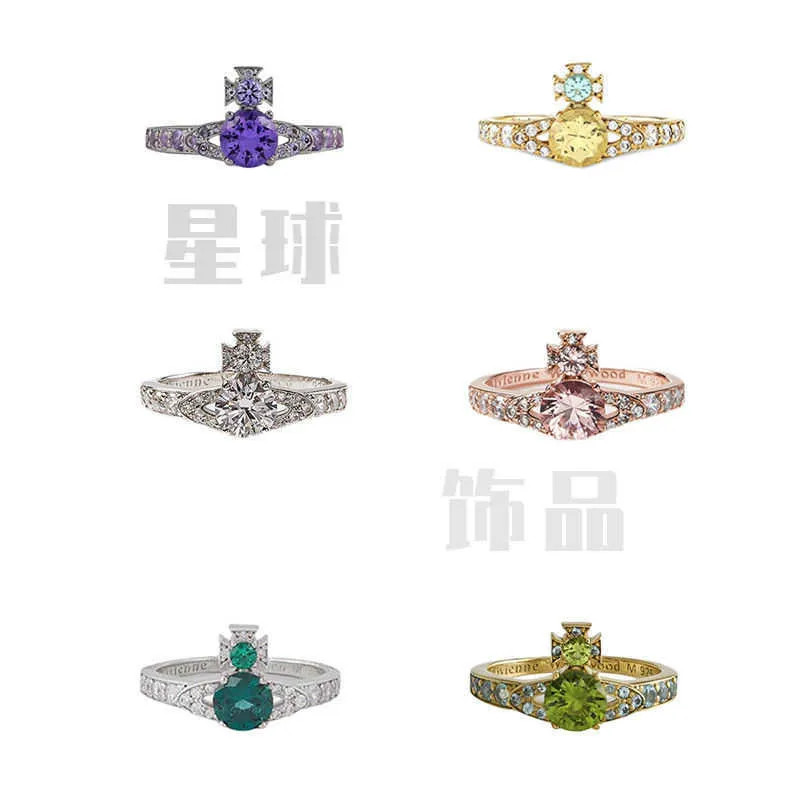Designer vvan ring West empress Ismene is diamonds Saturn rings Diamond | DHGate