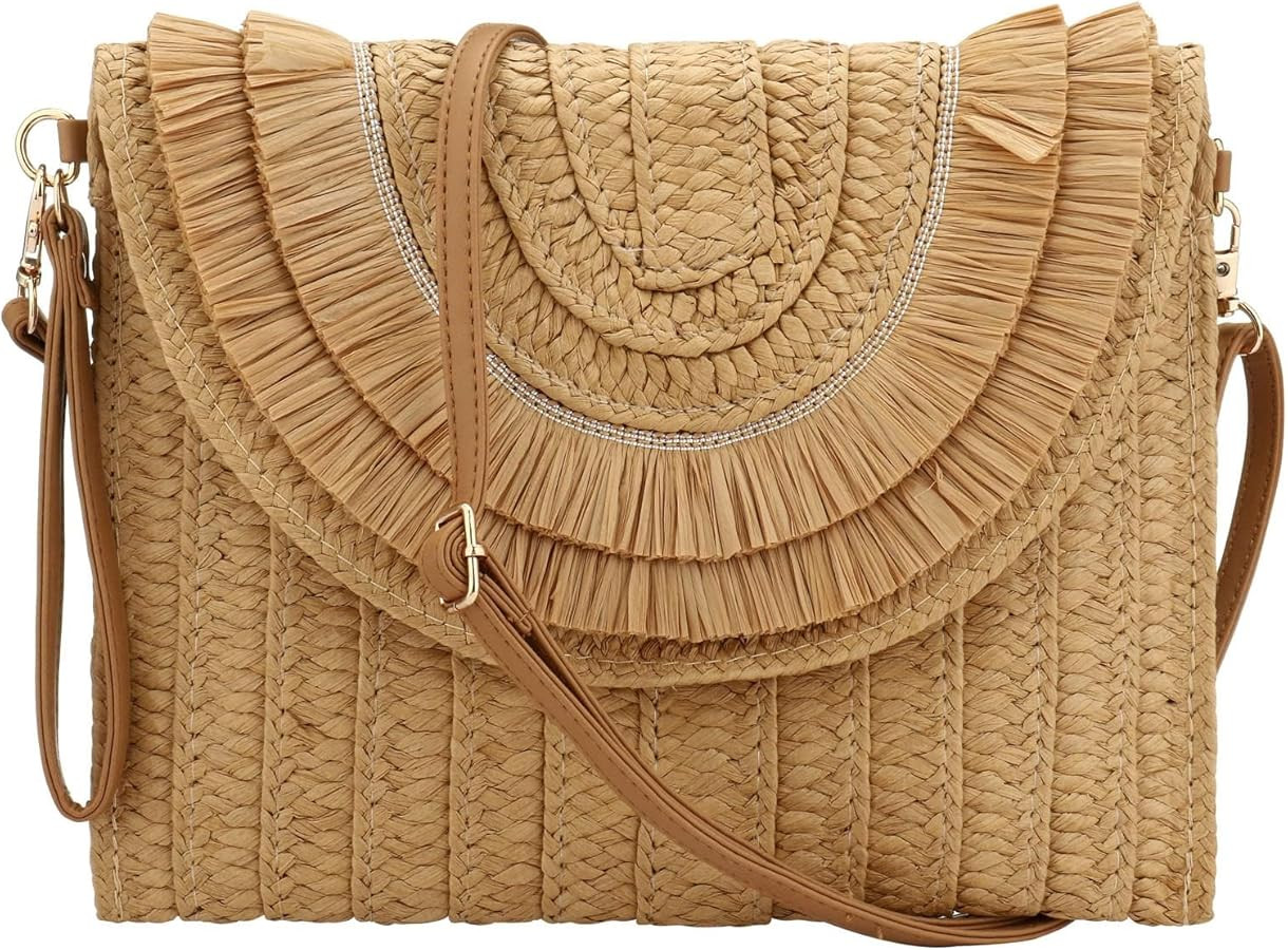Tmore Weave Handbag,Straw Clutch Summer Evening Handbag Summer Beach Party Purse Woven Straw Bag ... | Amazon (US)