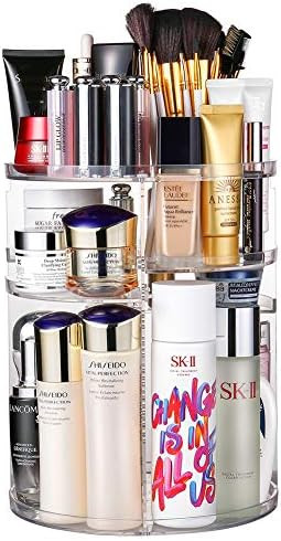 Jerrybox 360 Degree Rotation Makeup Organizer Adjustable Multi-Function Cosmetic Storage Box, Large  | Amazon (US)