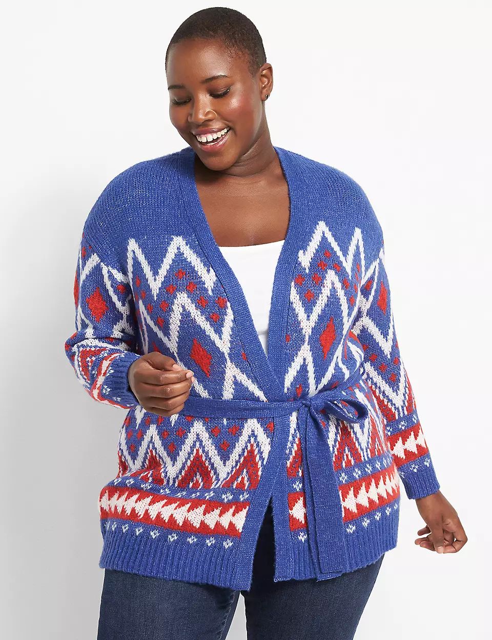 Open-Front Belted Cardigan | Lane Bryant (US)