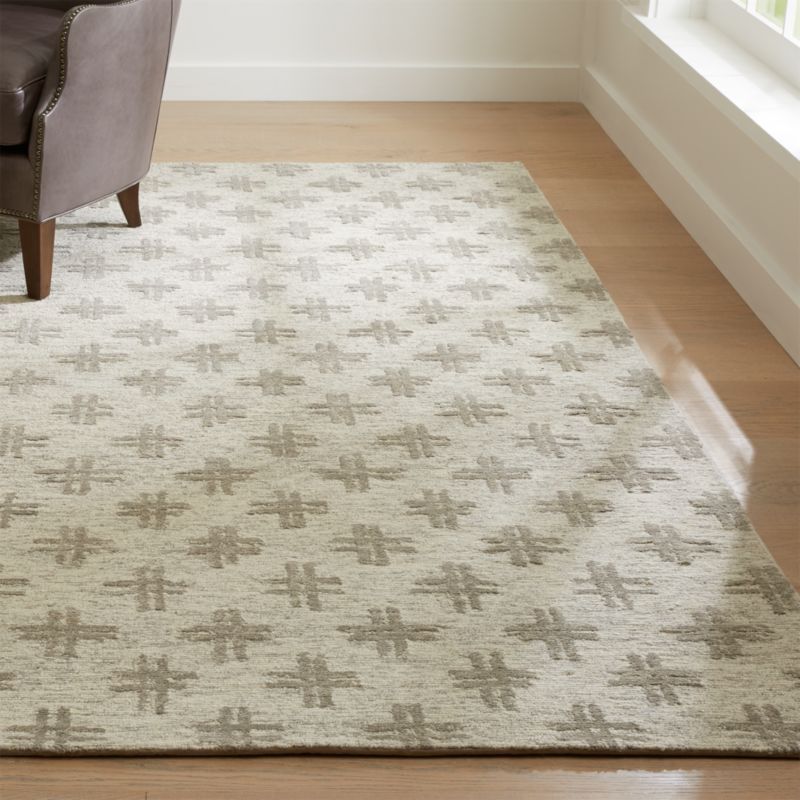 Corteal Silver Grey Area Rug | Crate & Barrel | Crate & Barrel