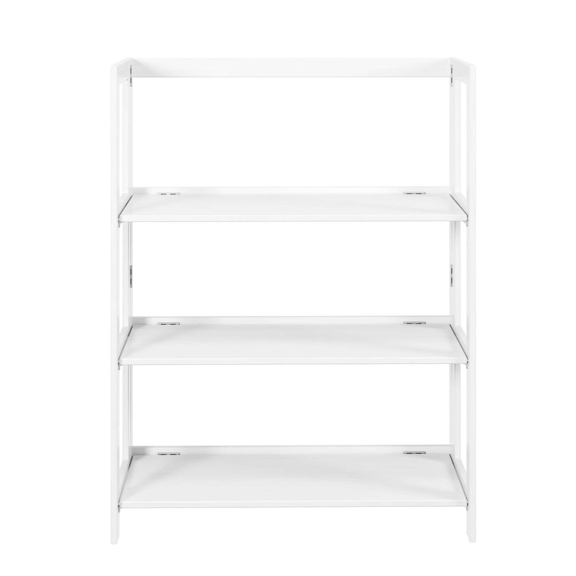 Jela Solid Wood 3 Shelf Folding Bookcase, White | Amazon (US)