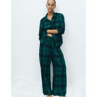 M&S Cotton Blend Tartan Checked Pyjama Set Green Mix | Marks & Spencer (UK)