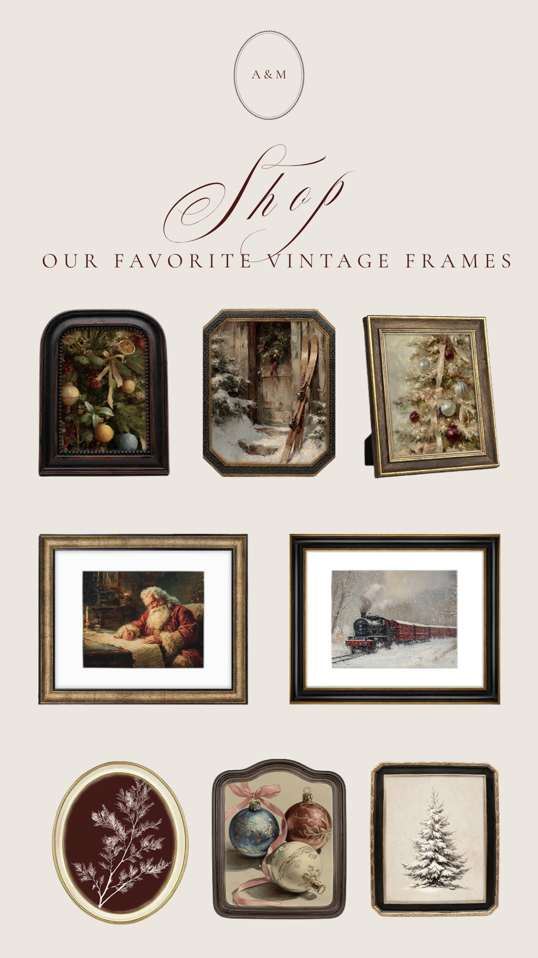 Shop Our Favorite Vintage Frames + Vintage Digital Art Prints 

#vintageframes #vintageartwork #holidayart #christmasart #winterart #framedartwork #holidaydecor #christmasdecor  

 

#LTKHoliday #LTKHome