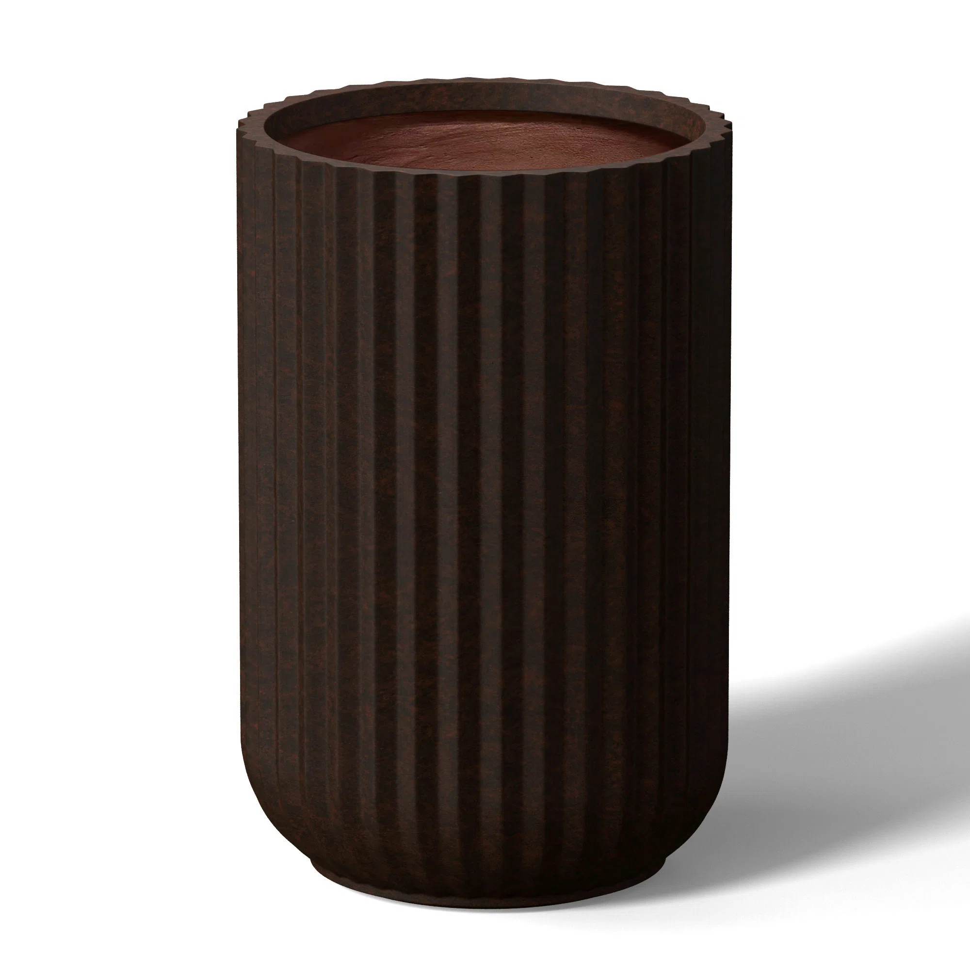Large Concrete Round Planter / Pot With Drainage Holes | Wayfair North America