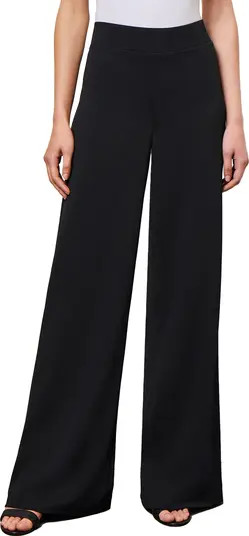 Deco Crêpe de Chine Wide Leg Pull-On Pants | Nordstrom
