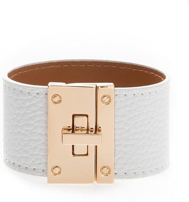 Rantanto Bracelets For Women, Leather Wrap Bracelet For Women, Casual Handmade Leather Cuff Fashi... | Amazon (US)