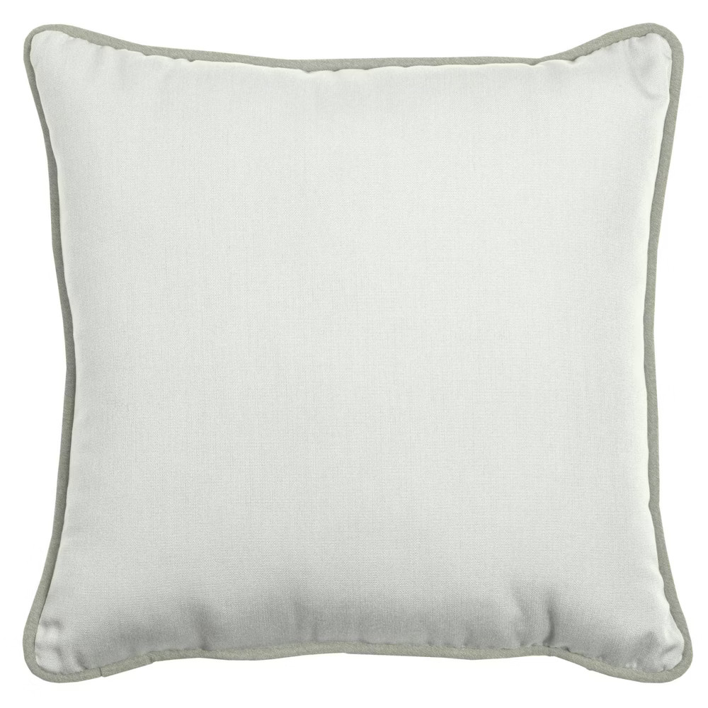 20" Outdoor/Indoor Throw Pillow Cloud White with Light Gray Trim - Arden Selections | Target