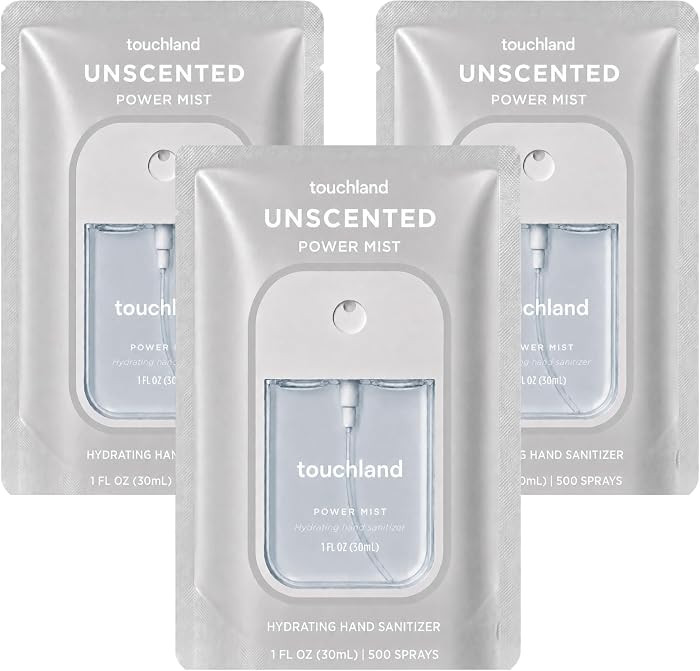 Touchland Hand Sanitizer Spray, Unscented Trio - 3 x 1 FL OZ | Amazon (US)