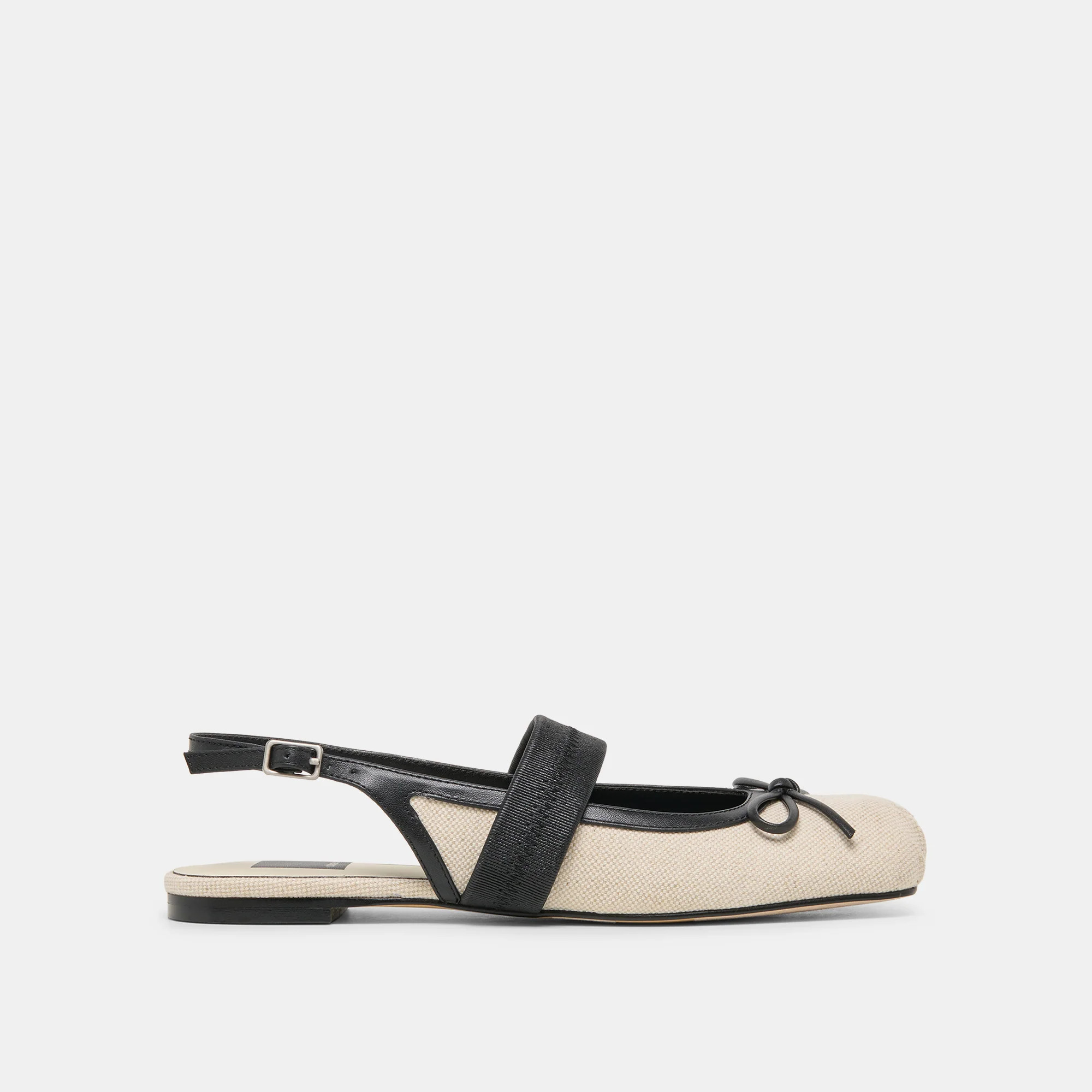 Grifan Flats Natural Black Linen | DolceVita.com