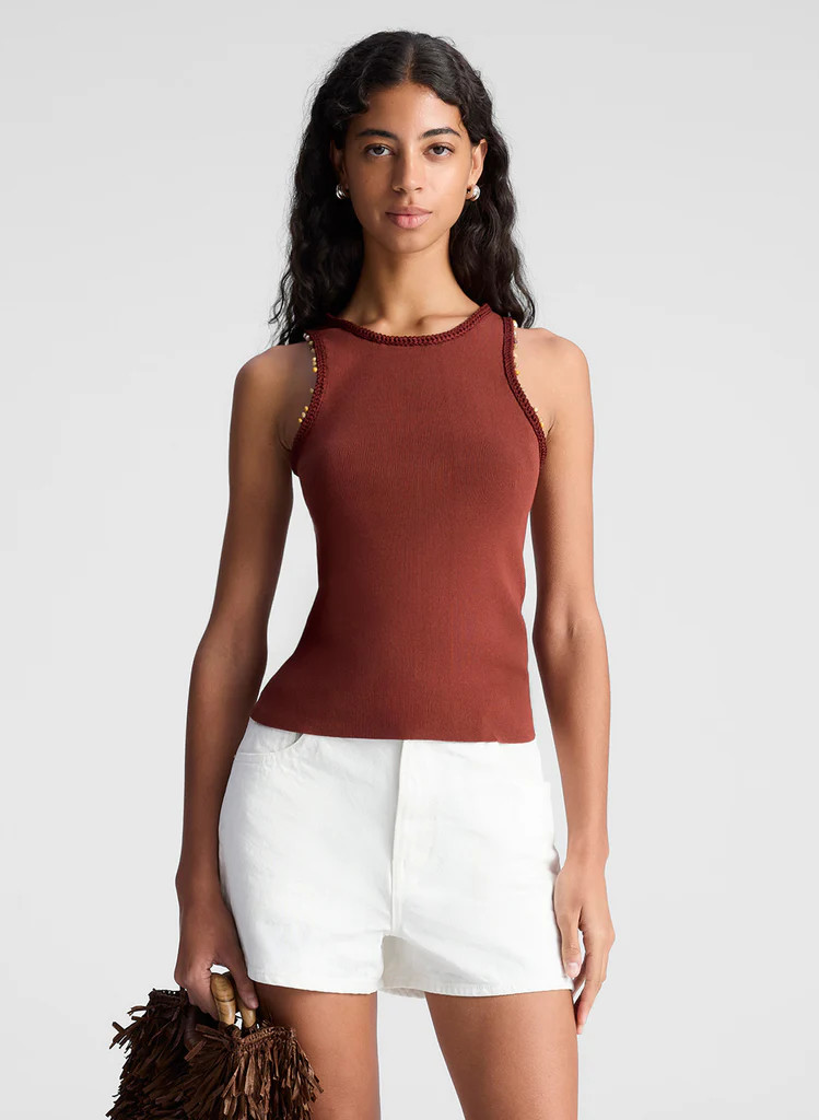 Nelly Beaded Knit Tank | A.L.C