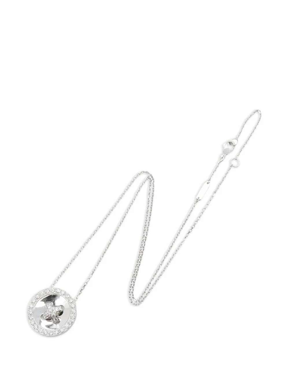 Van Cleef & Arpels Pre-Owned 2010s Boutonniere diamond necklace - Silver | Farfetch Global