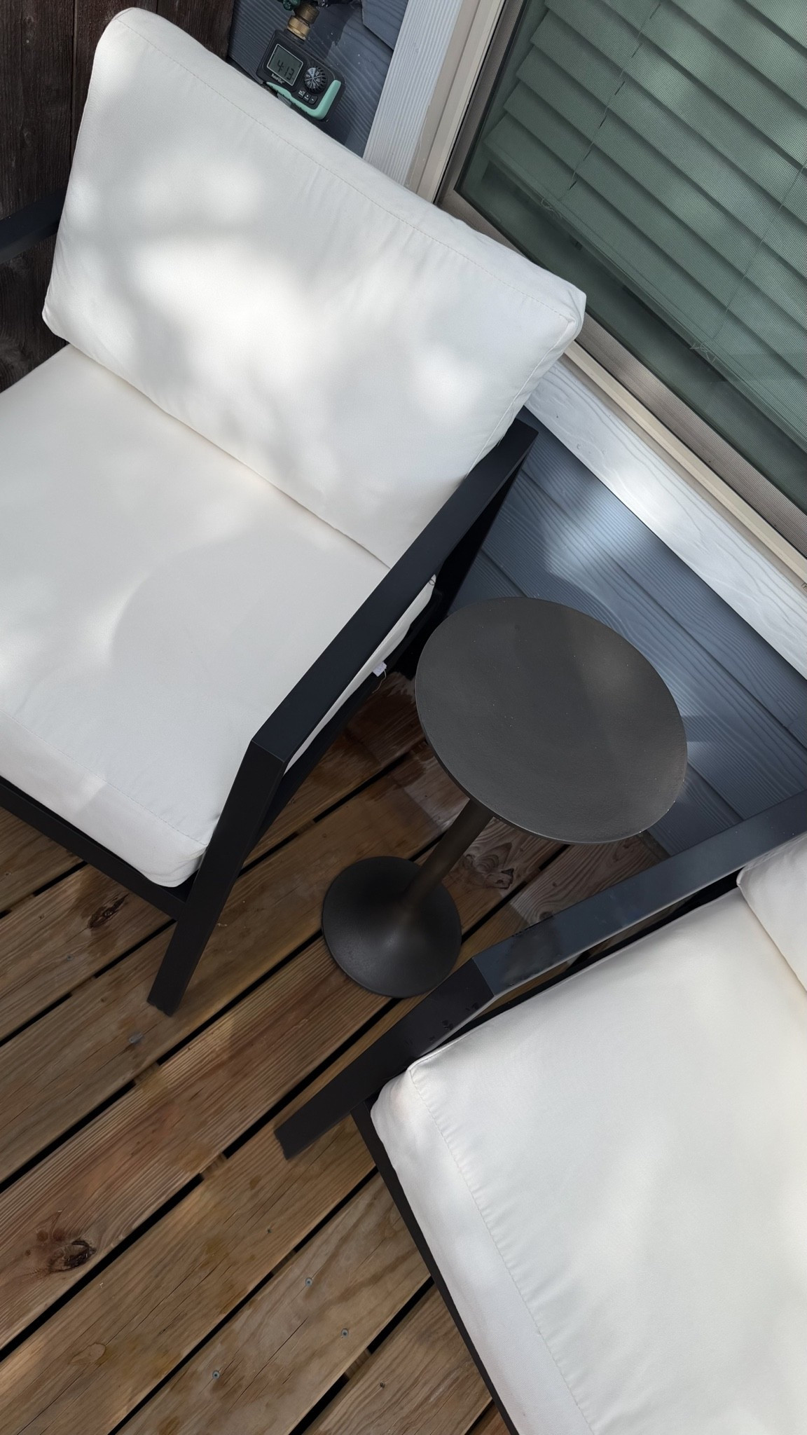 Patio chairs. Patio furniture. Neutral patio furniture. Neutral patio chairs. Cushioned￼ patio chairs.

Table is from Pottery Barn, but it’s no longer available!

#LTKdayinmylife #LTKselfcare #LTKHome