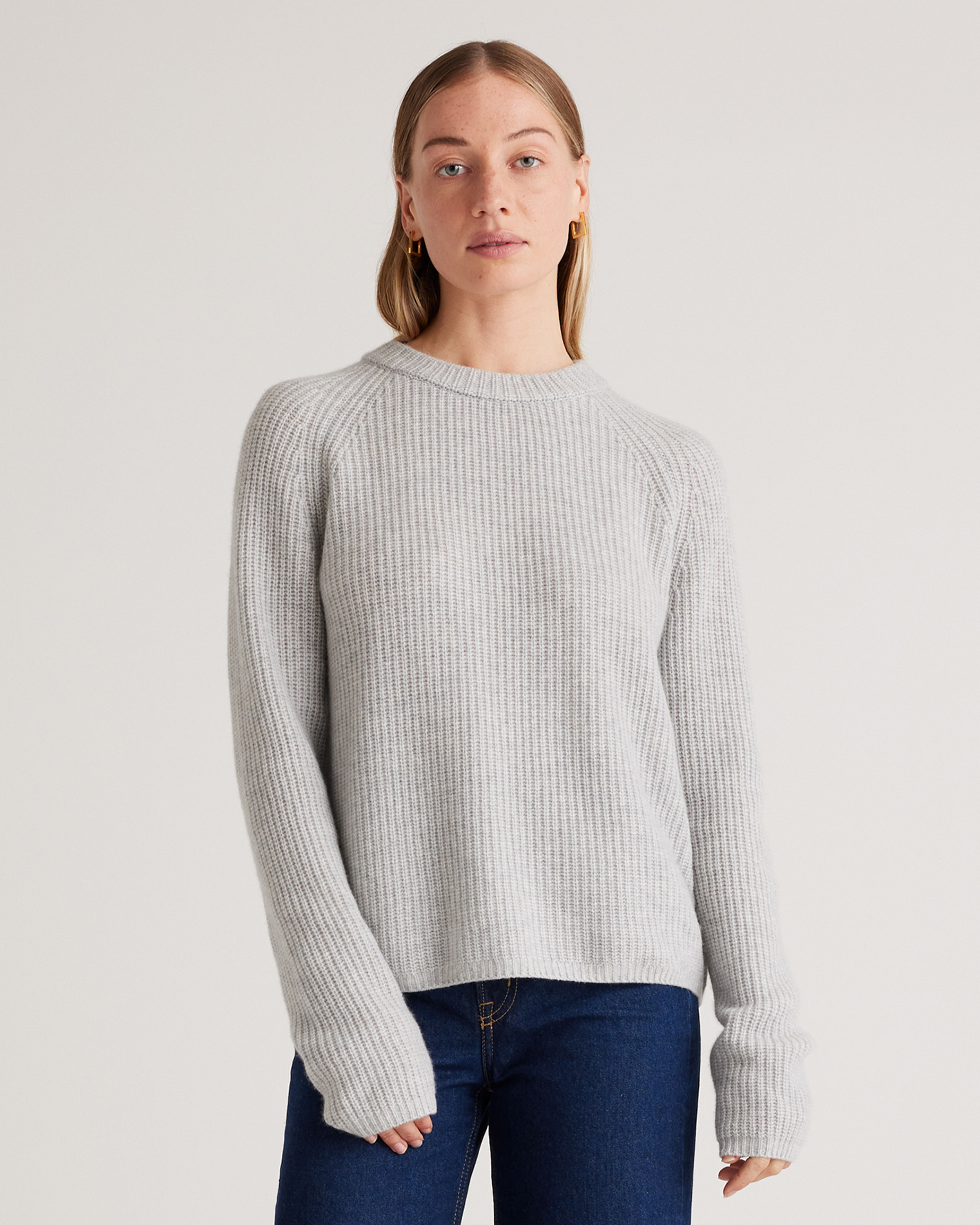 Mongolian Cashmere Fisherman Crewneck Sweater | Quince