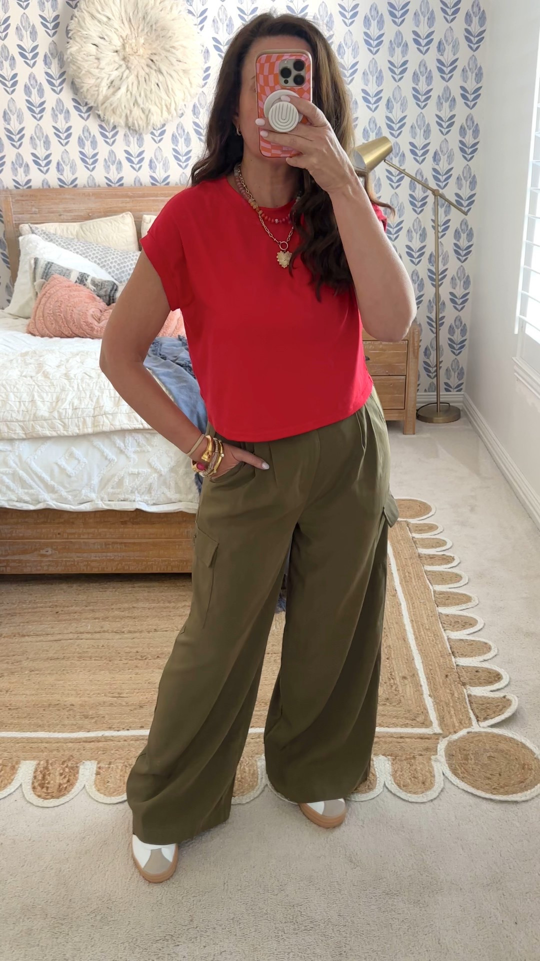 The $9 Amazon tee I went back and bought in multiple colors! Wearing a small.
.
Amazon cargo trousers are TTS are so comfy! 


#LTKOver40 #LTKStyleTip #LTKFindsUnder50