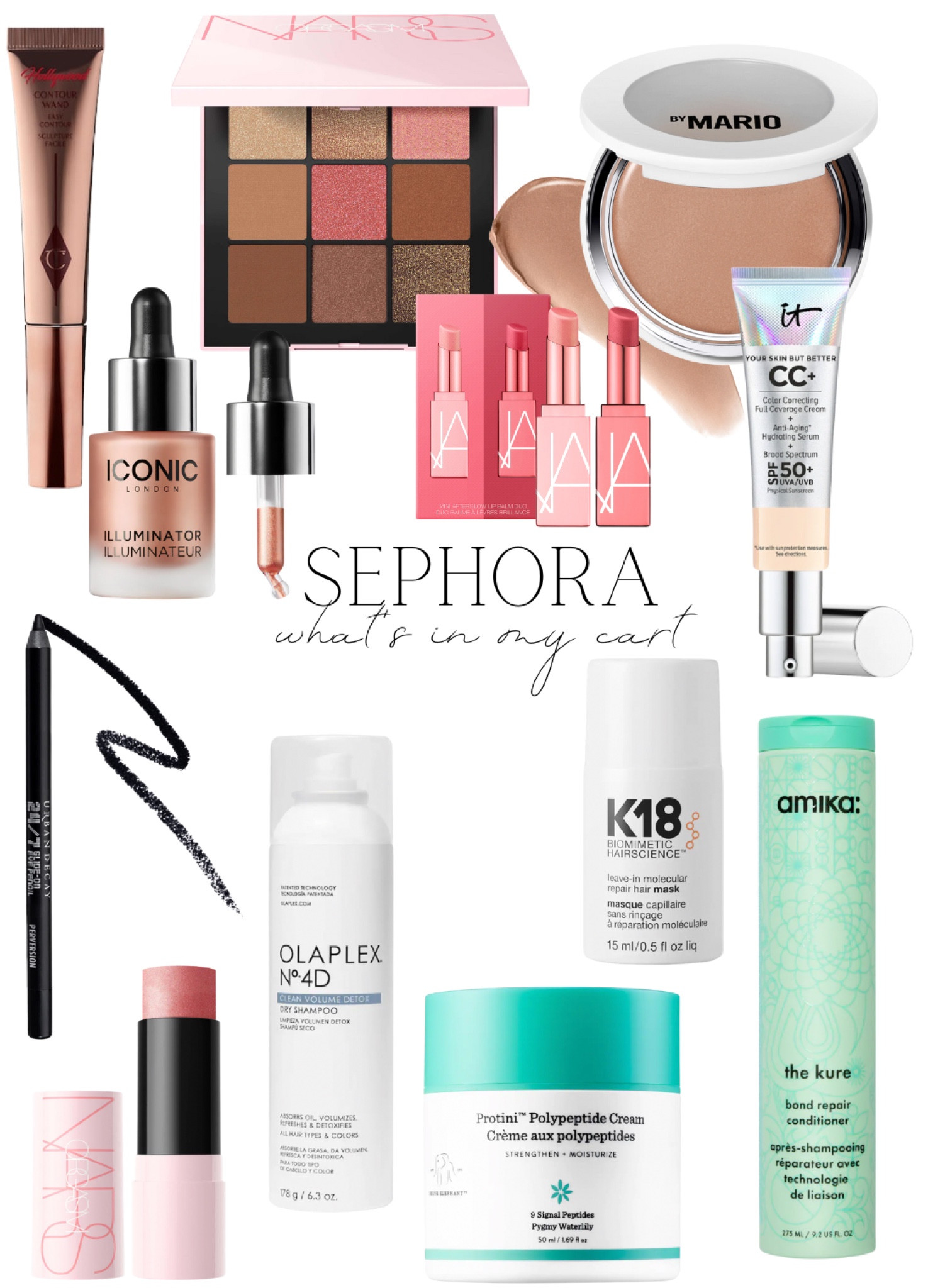What's in my Sephora cart 
sephora finds, beauty, ears, IT cosmetics, drunk elephant, beauty favorites, beauty must haves, shampoo, conditioner, K18, urban decay, makeup by mario, best beauty finds 2023

#LTKbeauty #LTKunder50 #LTKSeasonal