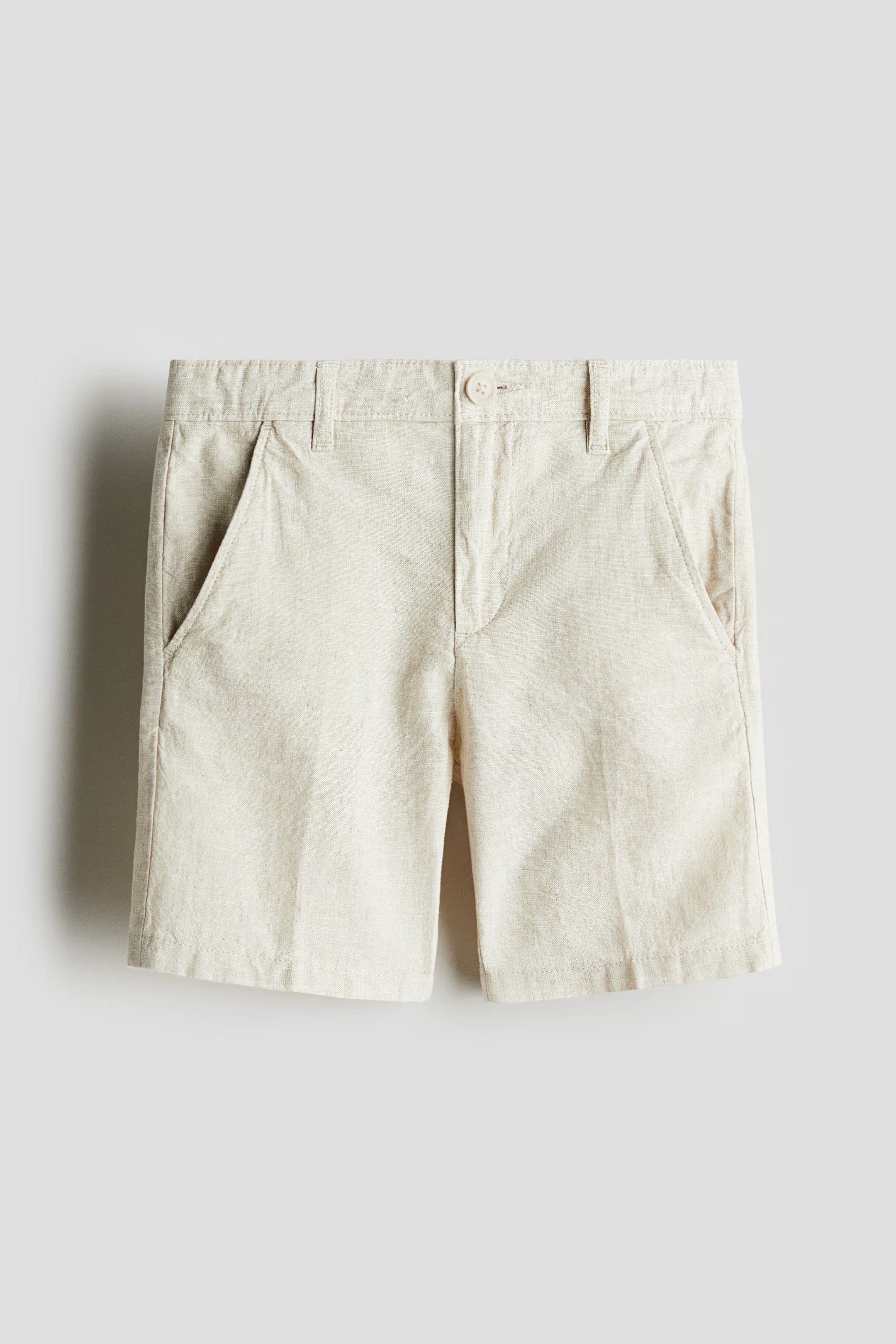 Linen-Blend Chino Shorts - Light beige - Kids | H&M US | H&M (US + CA)