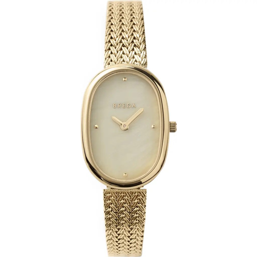 BREDA Jane Mesh Strap Watch, 23mm in Gold at Nordstrom | Nordstrom