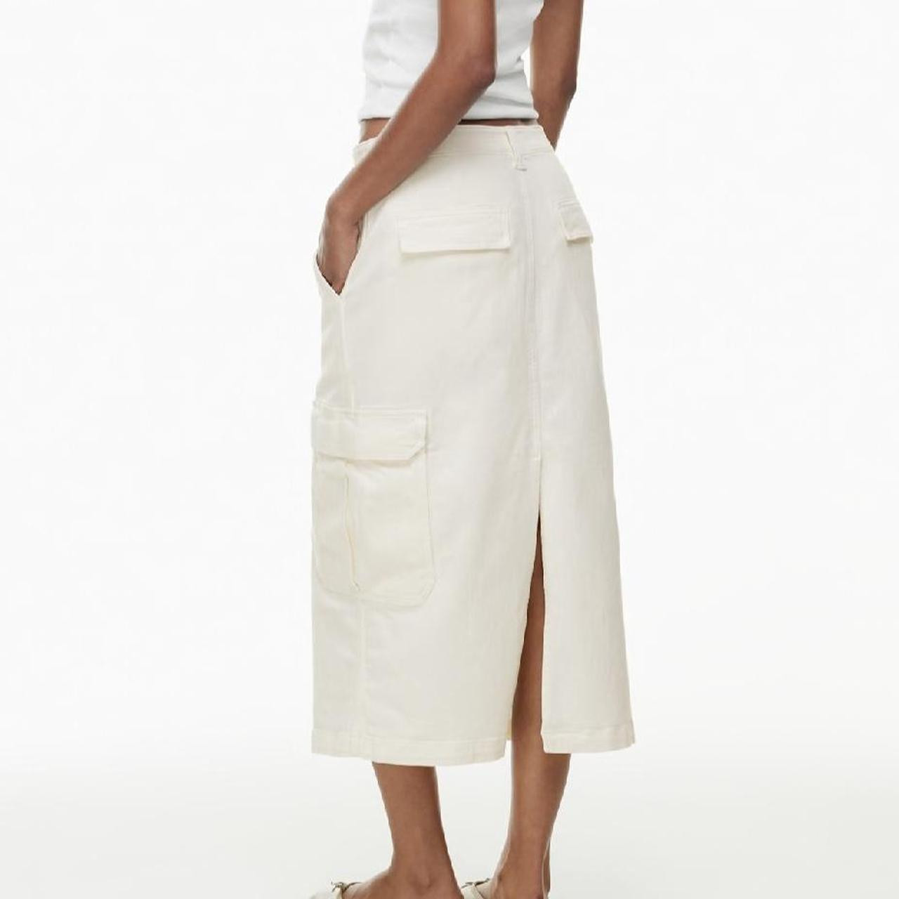 Aritzia Women's Skirt - Cream/White | Depop US