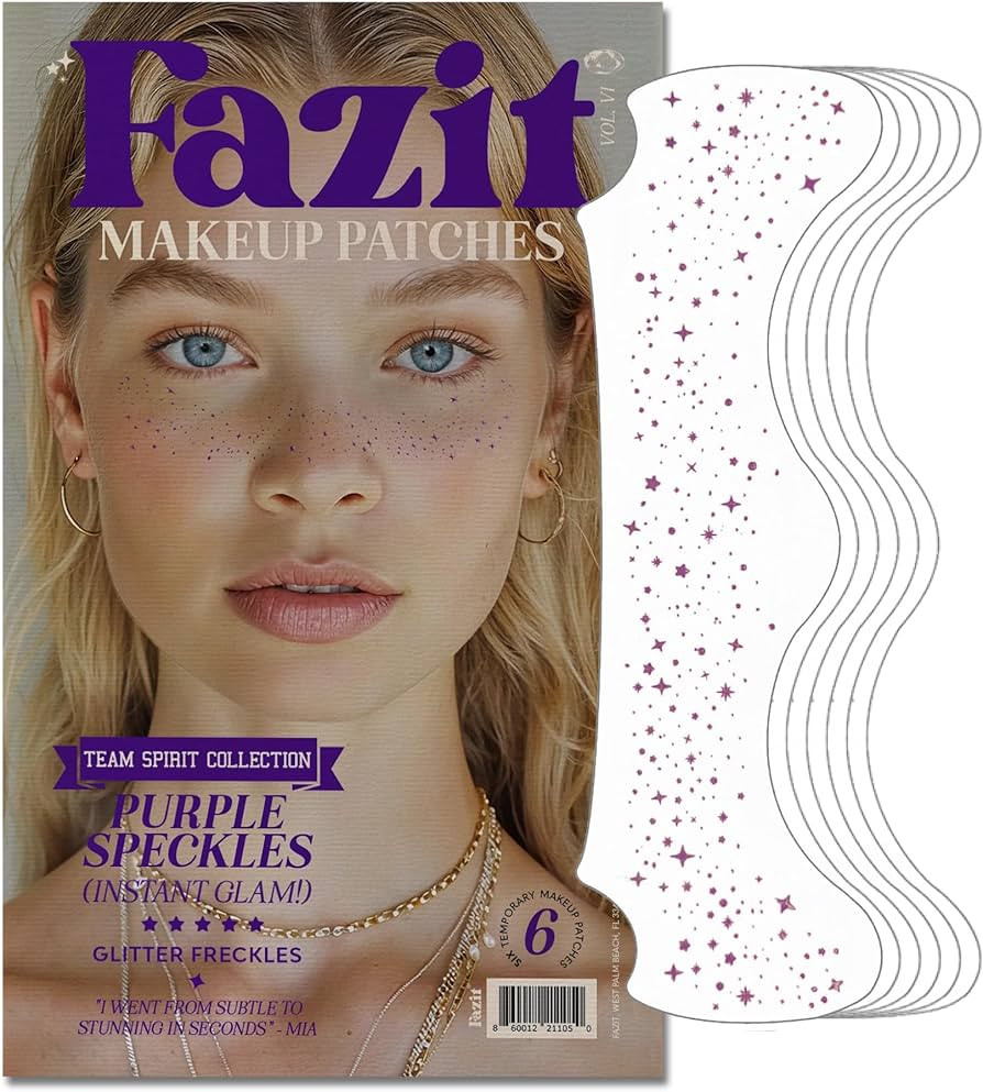 Fazit Makeup Patches - Face Makeup Patches - Beauty Face Makeup - Purple Speckles - Waterproof Pu... | Amazon (US)