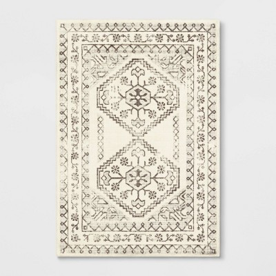 Washable Distressed Persian Accent Rug Cream - Threshold™ | Target