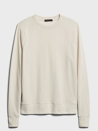 Double-Knit Crew-Neck Sweatshirt | Banana Republic (US)