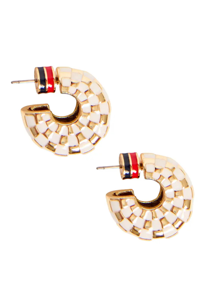 Le Checker Hoop Earrings (Women) | Nordstrom | Nordstrom