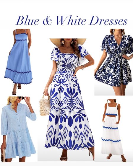 Blue and white dresses, summer dress 

#LTKStyleTip #LTKSummerSales #LTKMidsize
