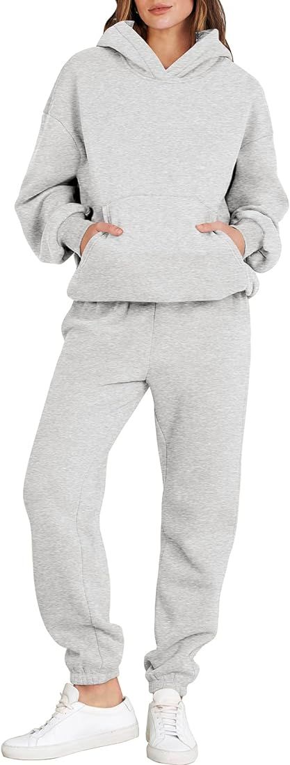 ANRABESS Women 2 Piece Outfits Hoodie Sweatshirt Tracksuit & Oversized Jogger Sweatpants Y2K Swea... | Amazon (US)