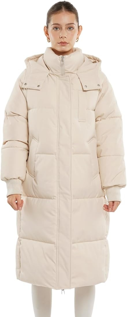 Long Puffer Jacket for Women,2024 Thickened Winter Coat Hooded with Deep Pockets, Ladies Warm Win... | Amazon (US)