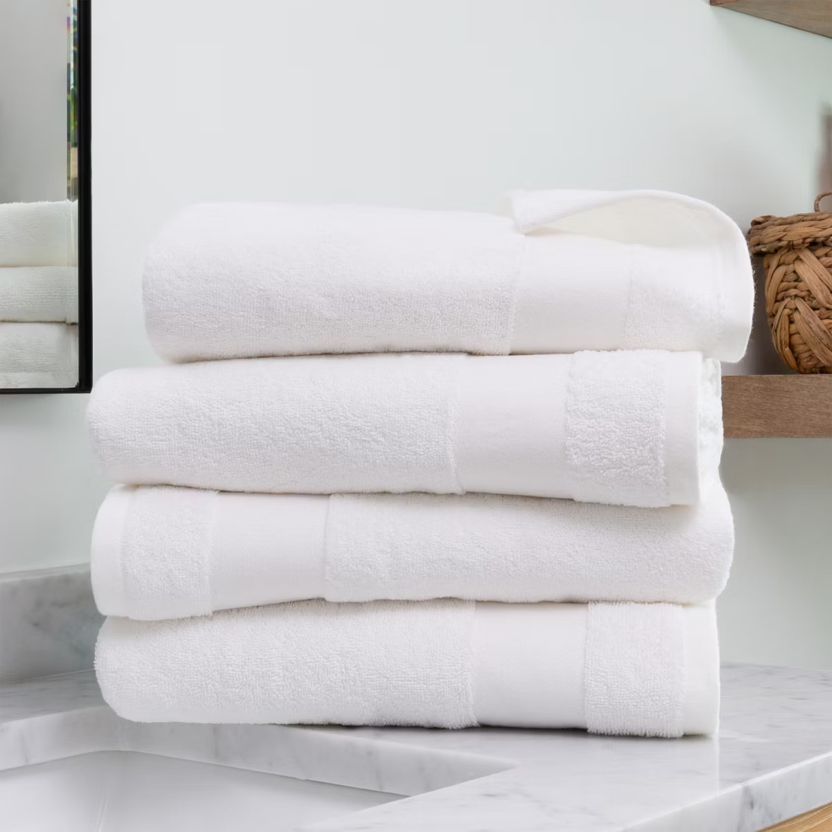 Set Of 4 Bath Towels, Washcloths and Hand Towels, 100% Super Plush Premium Cotton - Becky Cameron | Target